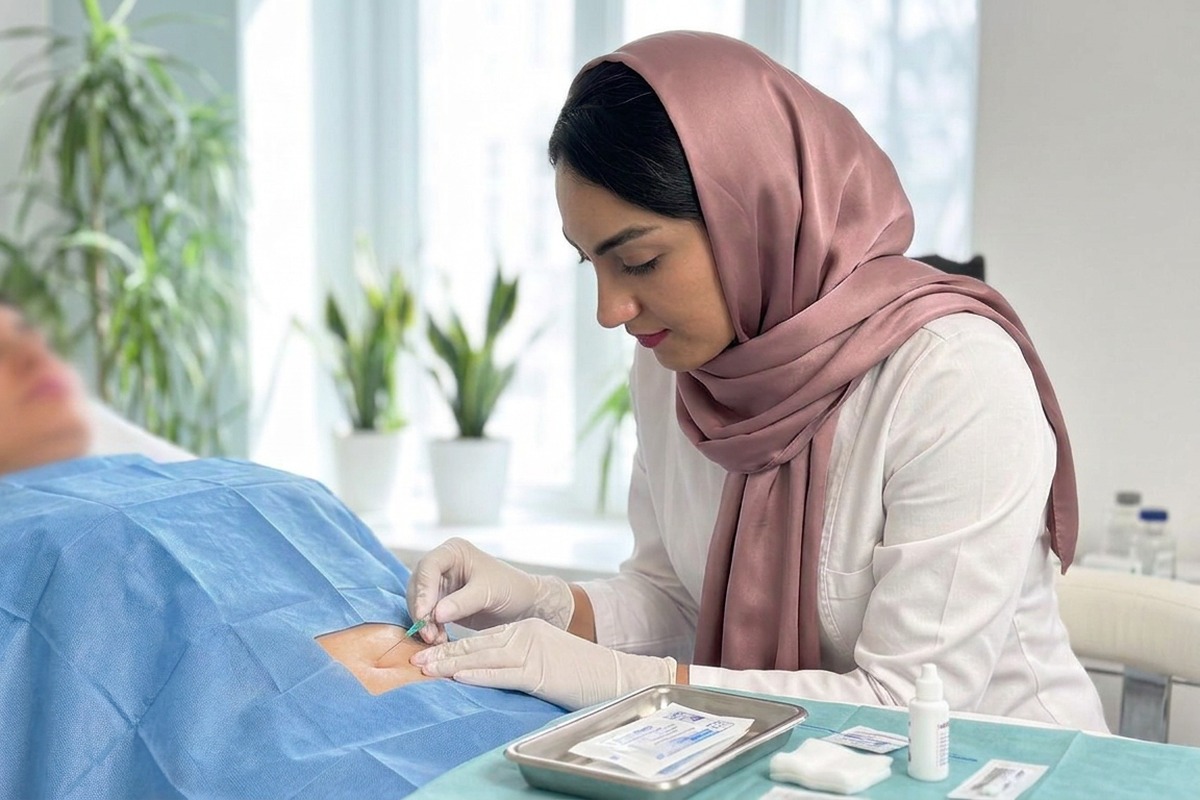 کاشت نخ لاغری روی شکم توسط پزشک متخصص